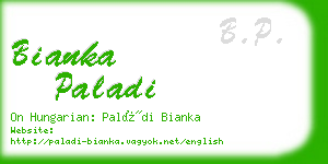 bianka paladi business card